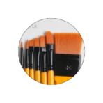 Keep Smiling Artist Brush Set with Gesso Brush – Pack of 7 - Image 2