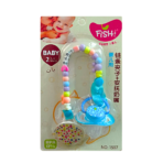 Baby Silicone Pacifier with Beaded Chain - Round Nipple - Image 4