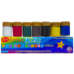 Artist Poster Colour Paint Set - 7+1 Shades - Free Brush - Image 3