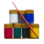 Artist Poster Colour Paint Set - 7+1 Shades - Free Brush - Image 2