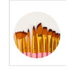 XBW Artist Paint Brush Set Pink – Nylon Hair Pack of 12 - Image 3
