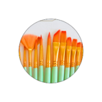 XBW Artist Paint Brush Set Green – Nylon Hair Pack of 12 - Image 2