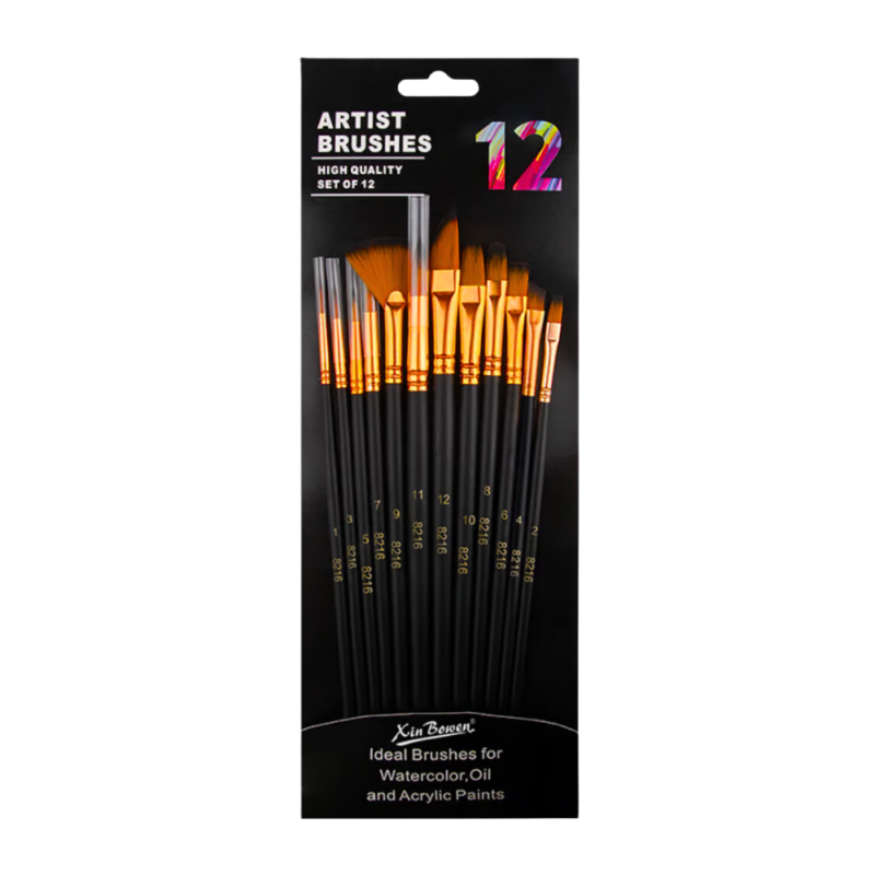 XBW Artist Paint Brush Set Black