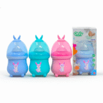Only Baby Glass Feeder 80ml – Rabbit Design Silicone Body Feeding Bottle