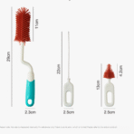 Silicon Feeder Brush 3in1 With Holder – Baby Bottle & Nipple Cleaning Brush Set - Image 4