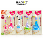 Baby Silicone Pacifier with Beaded Chain - Round Nipple