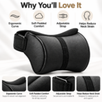 Car Neck Support Cushion – Adjustable Neck Pillow With Belt for Car Seat - Image 3