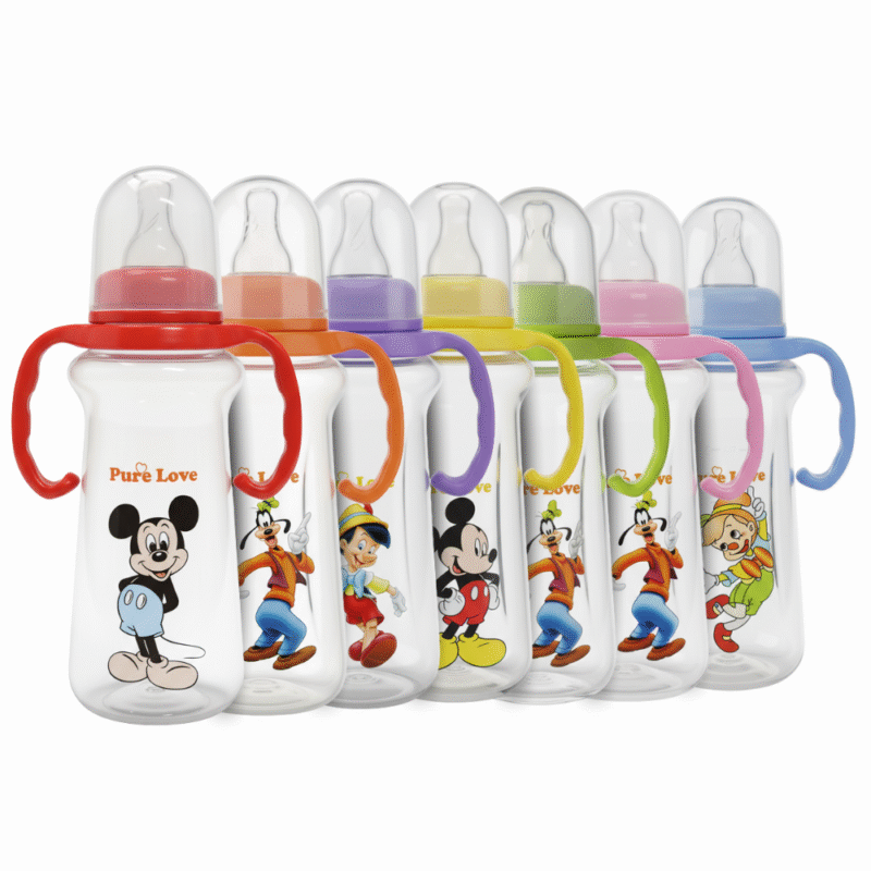 Pure Love Baby Feeder 280ml (9oz) – Transparent BPA-Free Feeding Bottle