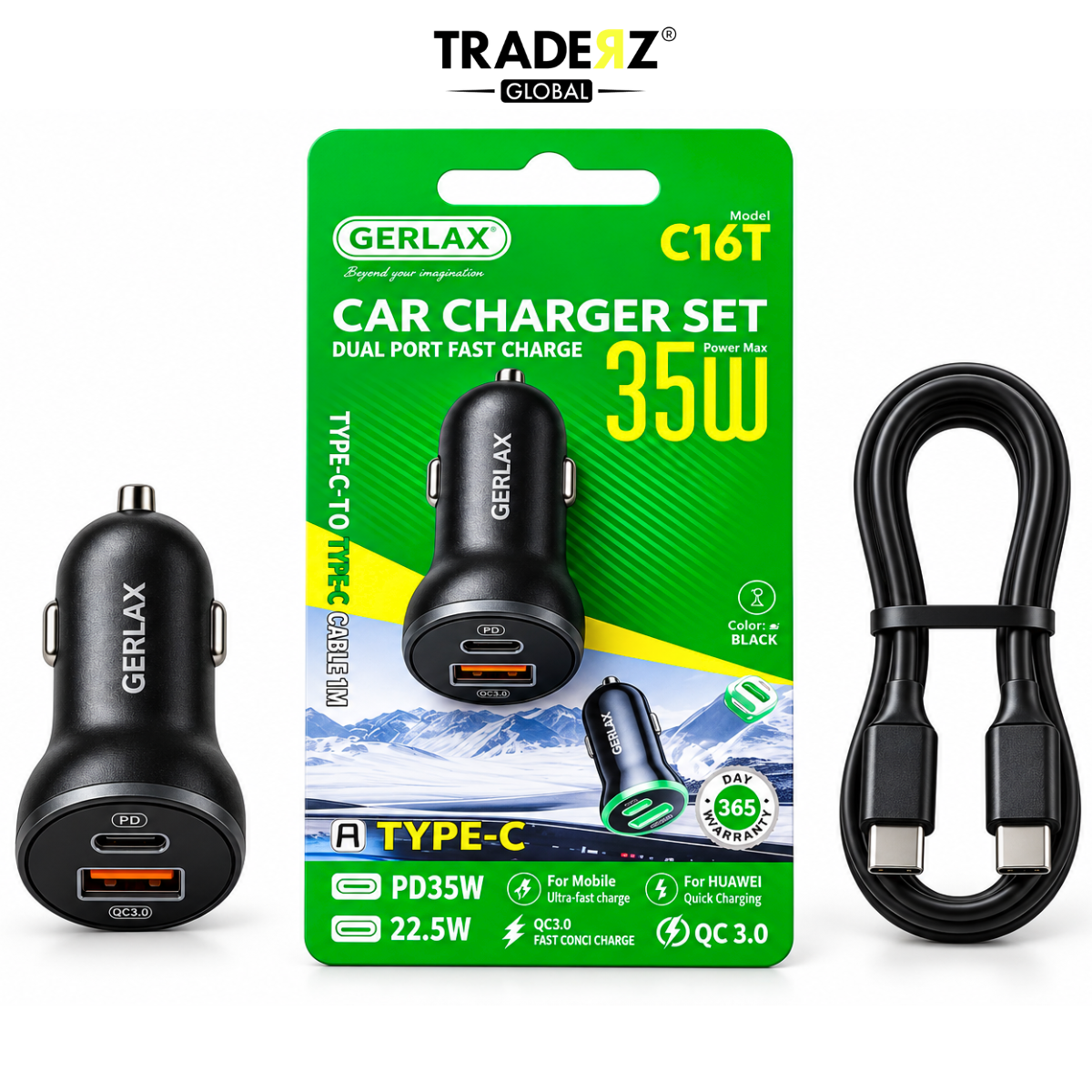 GERLAX C16T 35W Car Charger