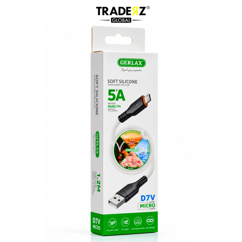 GERLAX D7V 5A Micro USB Cable